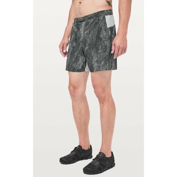 lululemon Bleached Herringbone Multi surge shorts - Picture 5 of 6